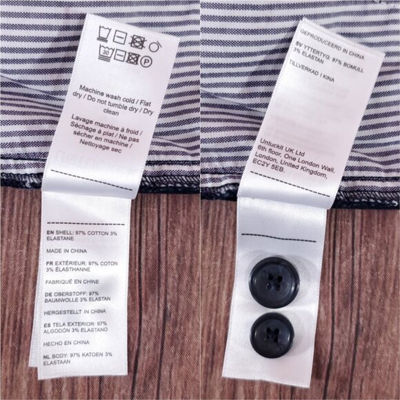 *FLAWS* NWT UNTUCKit Mens Size 35X32 St Clair Straight Leg Pants Navy Blue 40291 - Picture 12 of 13